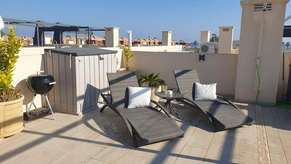 Higuericas Costa 222 Haerlig Takterrass Med Havsutsikt - Pool Och 250M Till Stranden Torre de la Horadada Ngoại thất bức ảnh